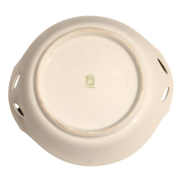 Antique Noritake Morimura Hand Painted Handled Candy Dish Bowl 7in Japan Gold - Picture 9 of 14